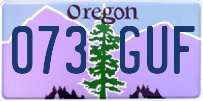 OR license plate 073GUF