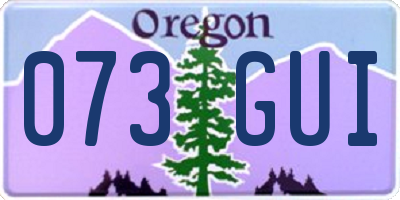 OR license plate 073GUI