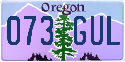 OR license plate 073GUL