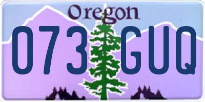 OR license plate 073GUQ