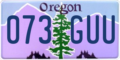 OR license plate 073GUU