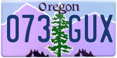 OR license plate 073GUX