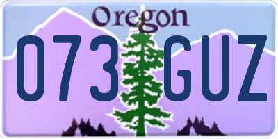 OR license plate 073GUZ