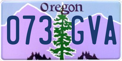 OR license plate 073GVA
