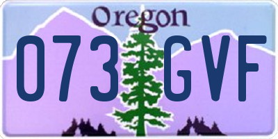 OR license plate 073GVF