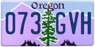 OR license plate 073GVH