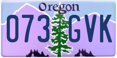 OR license plate 073GVK