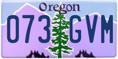 OR license plate 073GVM