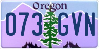 OR license plate 073GVN