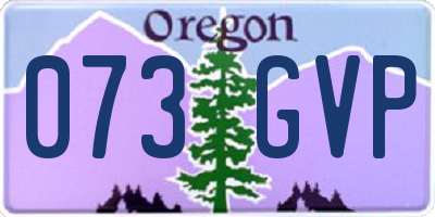 OR license plate 073GVP