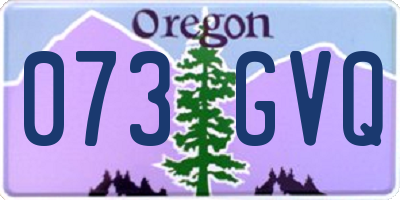 OR license plate 073GVQ