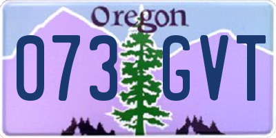 OR license plate 073GVT