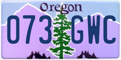 OR license plate 073GWC