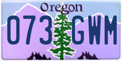OR license plate 073GWM