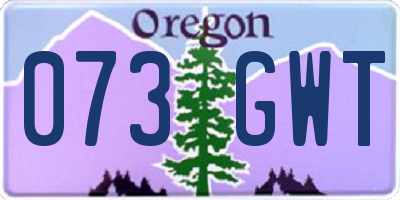 OR license plate 073GWT