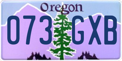 OR license plate 073GXB