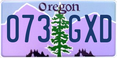 OR license plate 073GXD