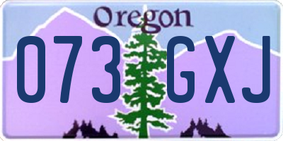 OR license plate 073GXJ