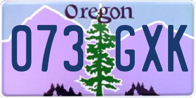 OR license plate 073GXK