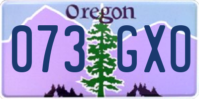 OR license plate 073GXO