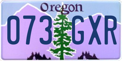 OR license plate 073GXR