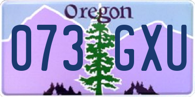 OR license plate 073GXU