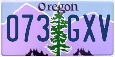 OR license plate 073GXV