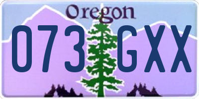 OR license plate 073GXX