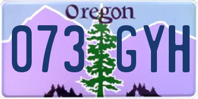 OR license plate 073GYH