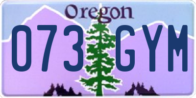 OR license plate 073GYM