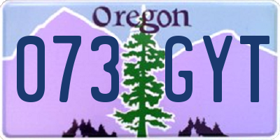 OR license plate 073GYT
