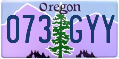 OR license plate 073GYY