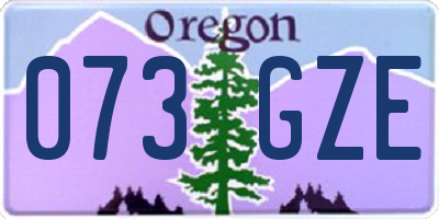 OR license plate 073GZE