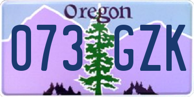 OR license plate 073GZK