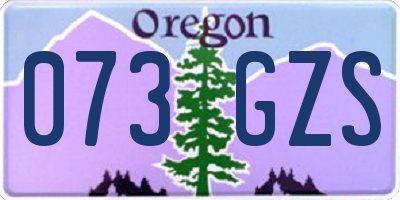 OR license plate 073GZS