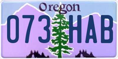 OR license plate 073HAB