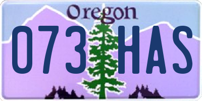 OR license plate 073HAS
