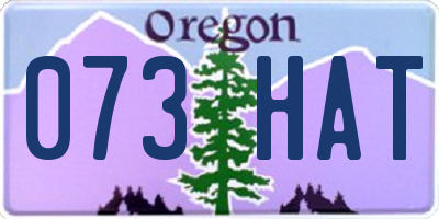 OR license plate 073HAT