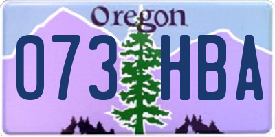 OR license plate 073HBA