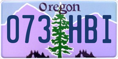 OR license plate 073HBI