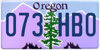 OR license plate 073HBO
