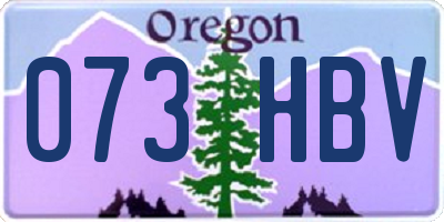 OR license plate 073HBV