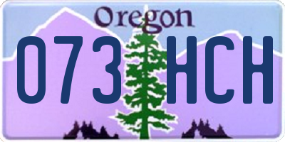 OR license plate 073HCH