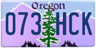 OR license plate 073HCK