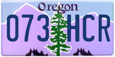 OR license plate 073HCR