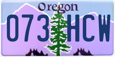 OR license plate 073HCW