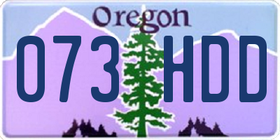 OR license plate 073HDD