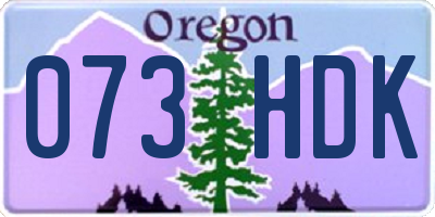 OR license plate 073HDK