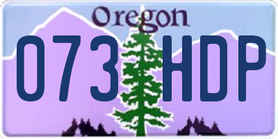 OR license plate 073HDP