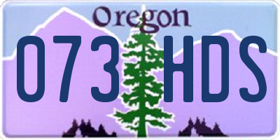 OR license plate 073HDS